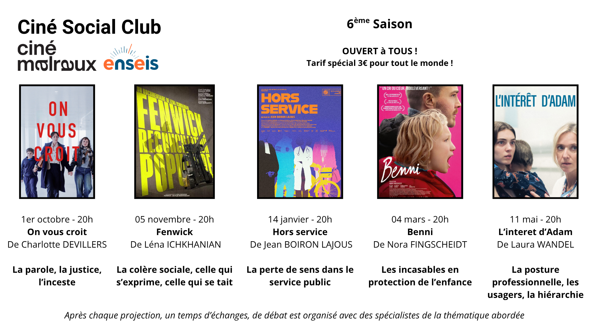 Ciné débat saison 6